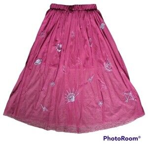 Bongo Astrology Tulle Midi Skirt - S